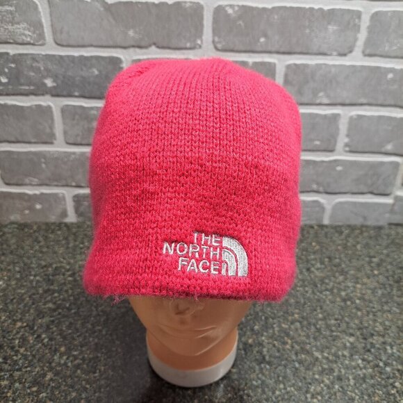 The North Face Hot‎ Pink Knit Womens Beanie Hat One Size - Picture 1 of 9